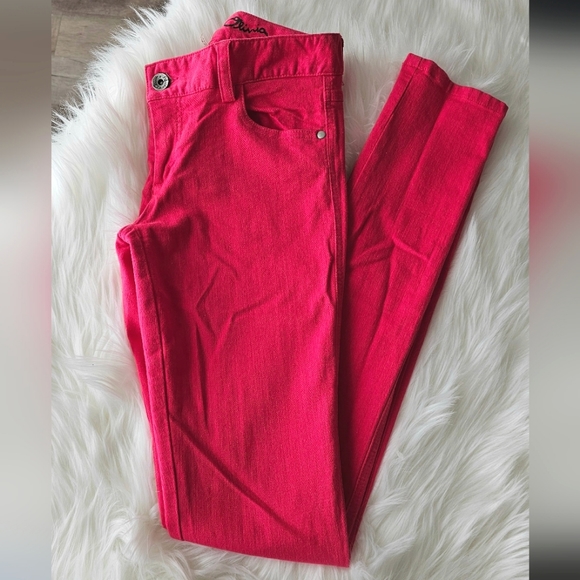 Alice + Olivia Hot Pink Jeans 2 - Picture 1 of 7